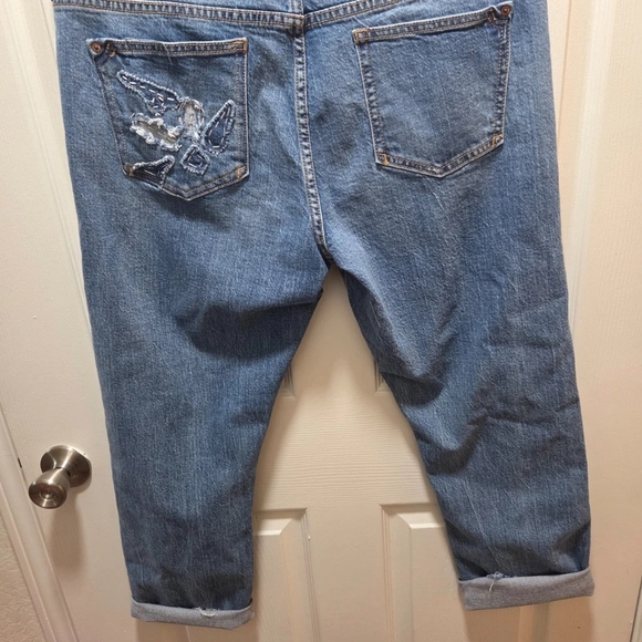 Anthropology Pilcro and the Letterpress Light Blue Distressed Boyfriend Jeans - Picture 5 of 9